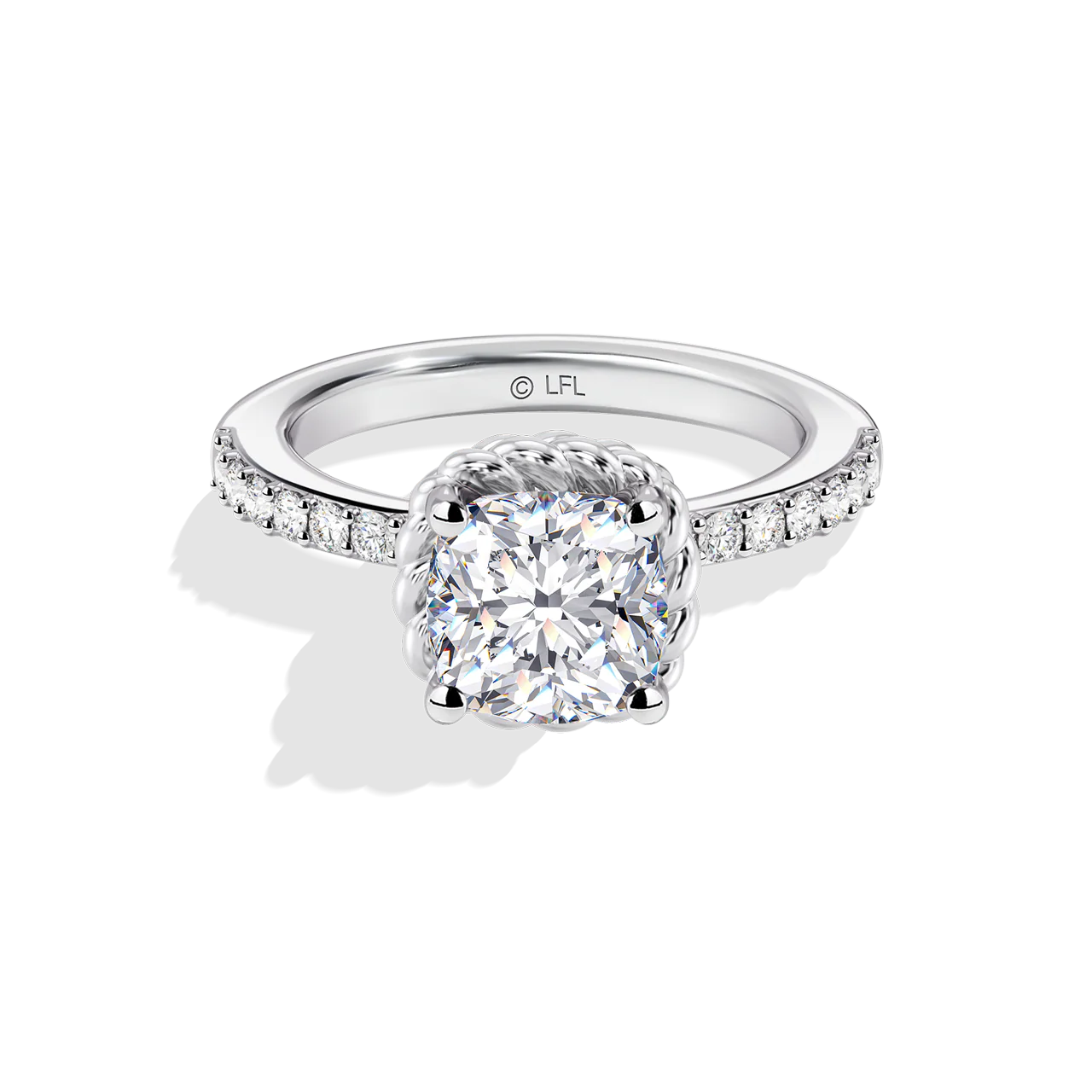 GALAXY STAR LAB GROWN DIAMONDS PRINCESS LEIA 14K Gold Women's Engagement Ring - Image 18