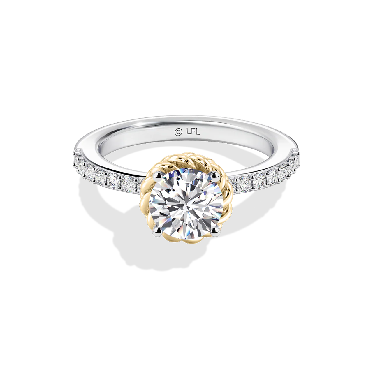 GALAXY STAR LAB GROWN DIAMONDS PRINCESS LEIA 14K Gold Women's Engagement Ring - Image 23