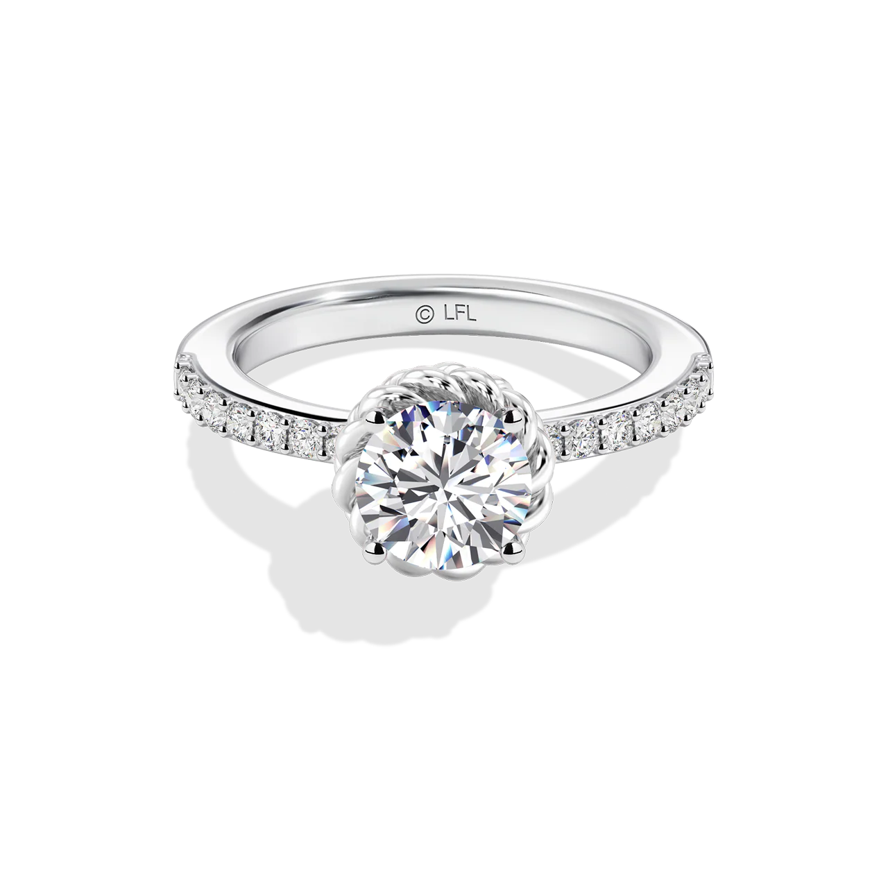 GALAXY STAR LAB GROWN DIAMONDS PRINCESS LEIA 14K Gold Women's Engagement Ring - Image 26