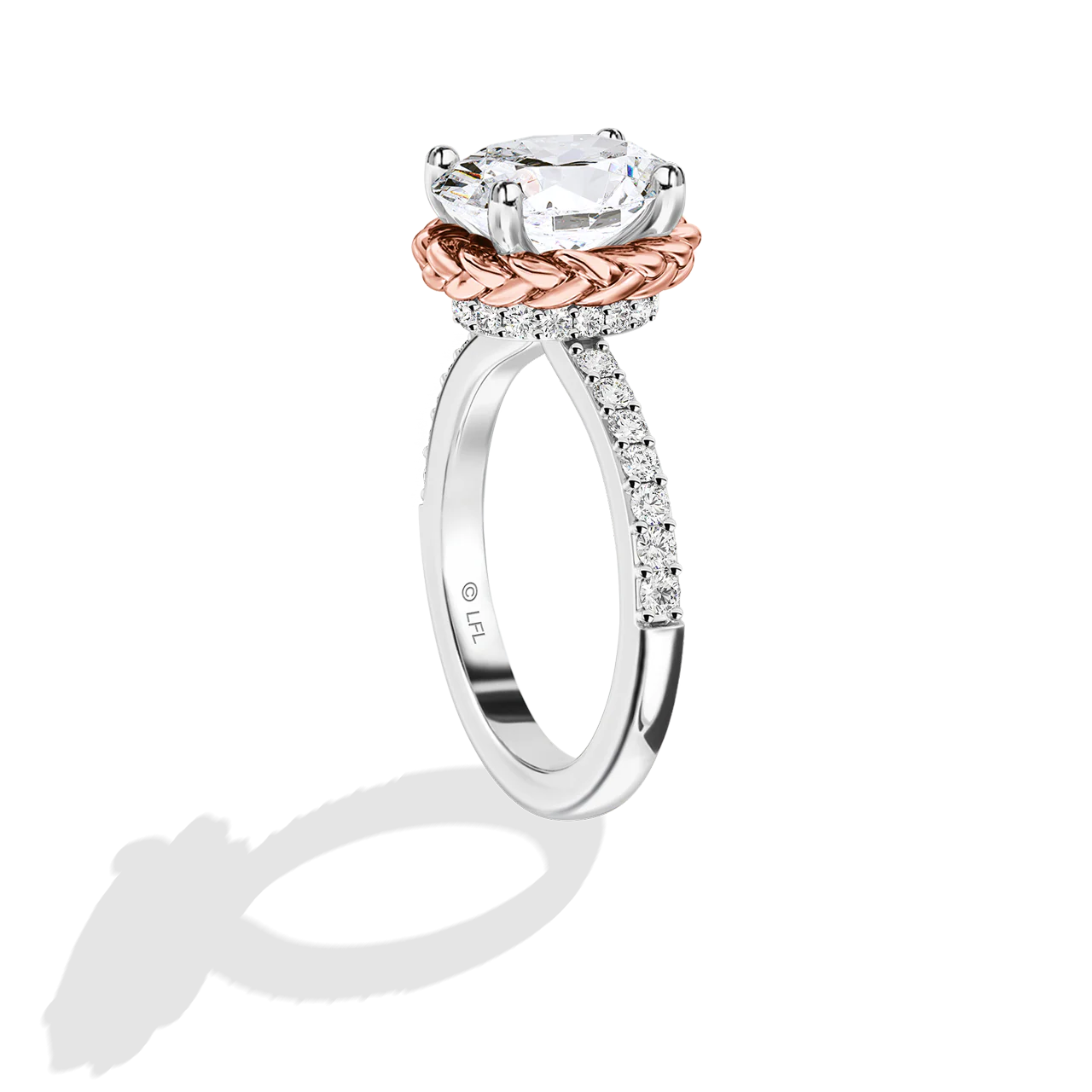 GALAXY STAR LAB GROWN DIAMONDS PRINCESS LEIA 14K Gold Women's Engagement Ring - Image 3