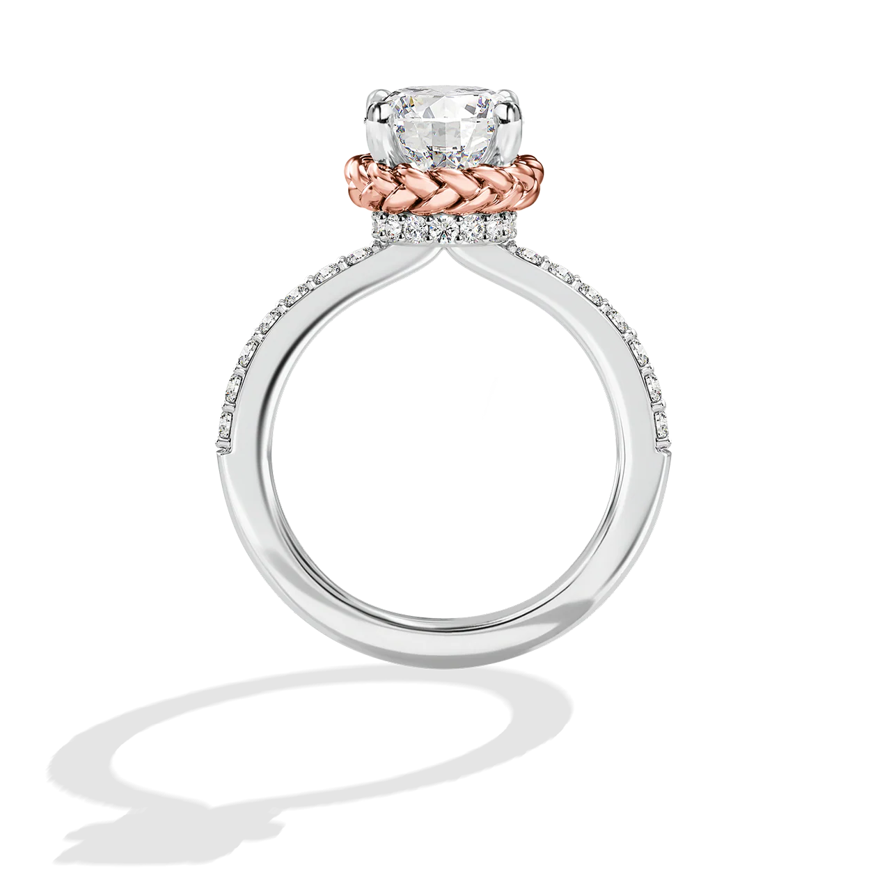 GALAXY STAR LAB GROWN DIAMONDS PRINCESS LEIA 14K Gold Women's Engagement Ring - Image 4