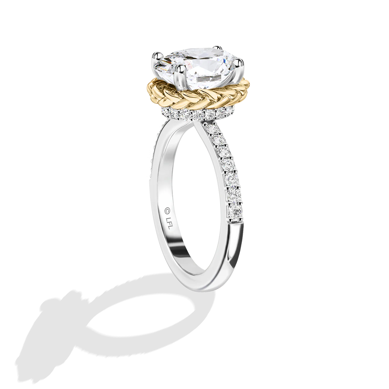 GALAXY STAR LAB GROWN DIAMONDS PRINCESS LEIA 14K Gold Women's Engagement Ring - Image 6