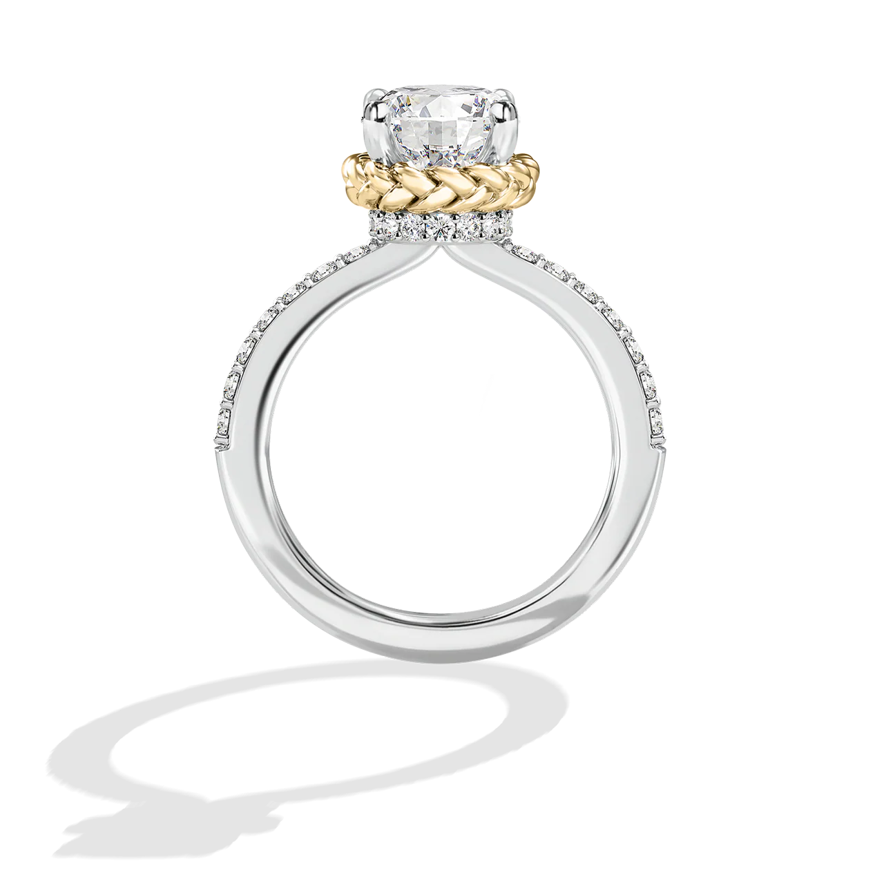 GALAXY STAR LAB GROWN DIAMONDS PRINCESS LEIA 14K Gold Women's Engagement Ring - Image 7