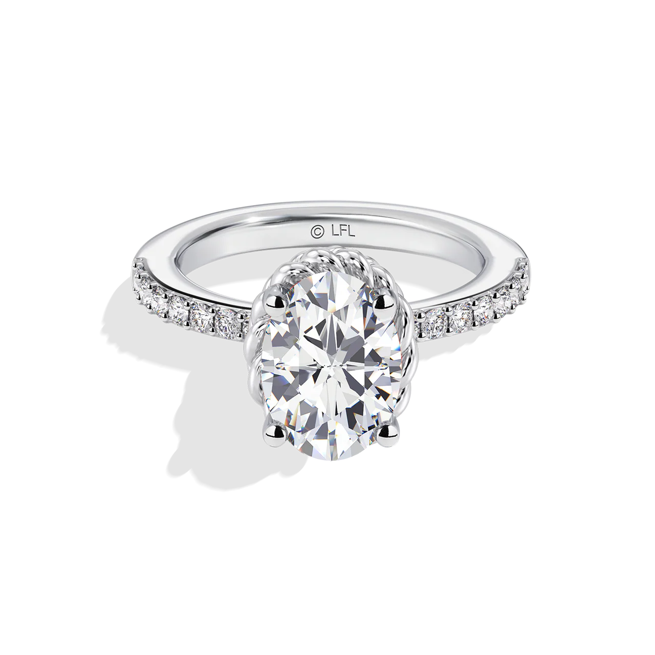 GALAXY STAR LAB GROWN DIAMONDS PRINCESS LEIA 14K Gold Women's Engagement Ring - Image 8
