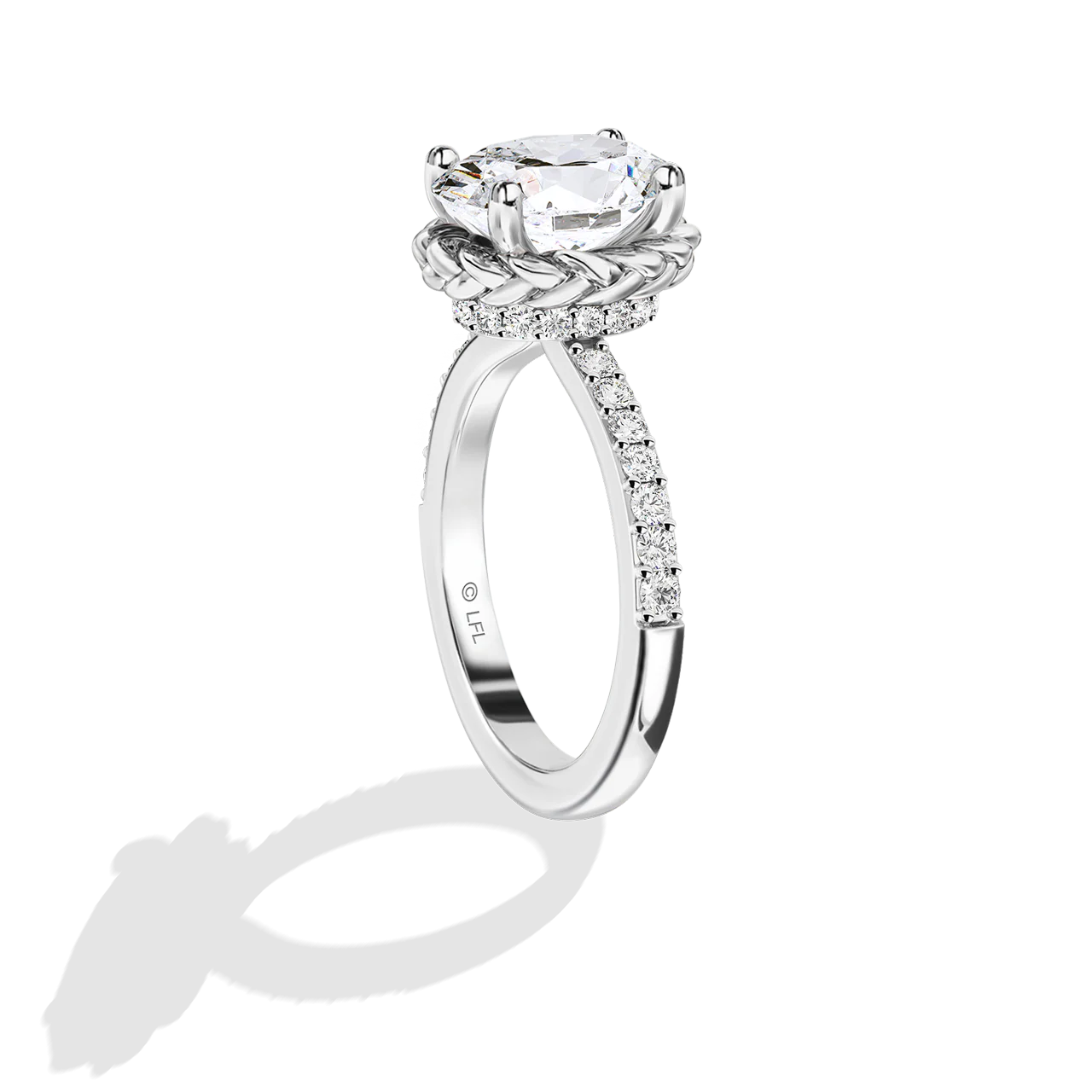 GALAXY STAR LAB GROWN DIAMONDS PRINCESS LEIA 14K Gold Women's Engagement Ring - Image 9
