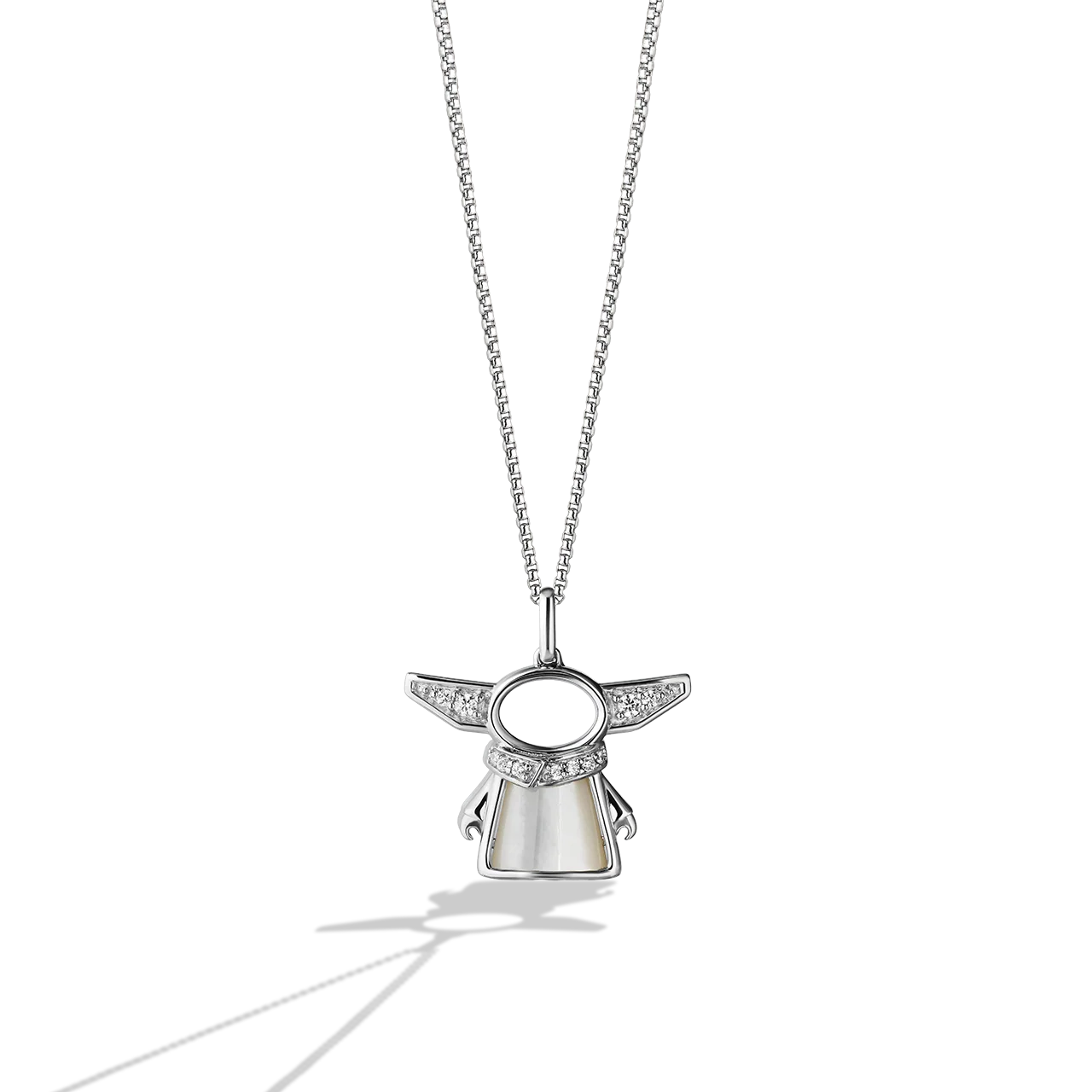 GROGU™ WOMEN'S PENDANT 1/10 CT.TW. Diamonds and Mother of Pearl, Sterling Silver
