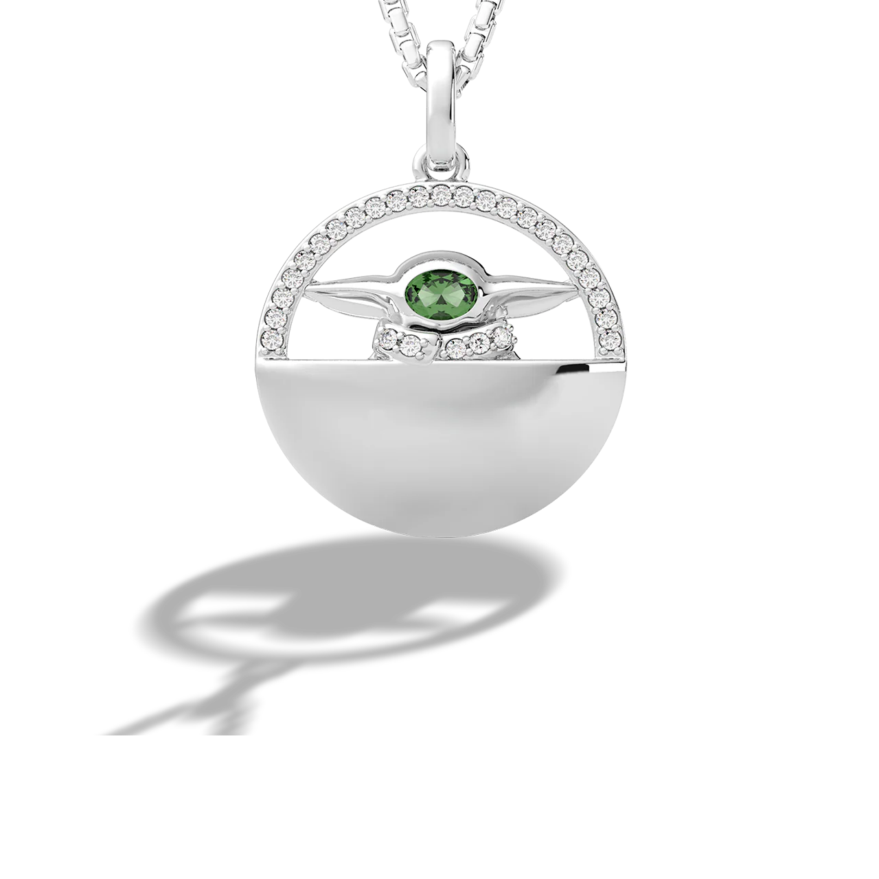 GROGU™ WOMEN'S PENDANT 1/8 CT.TW., Green Tourmaline, 10K