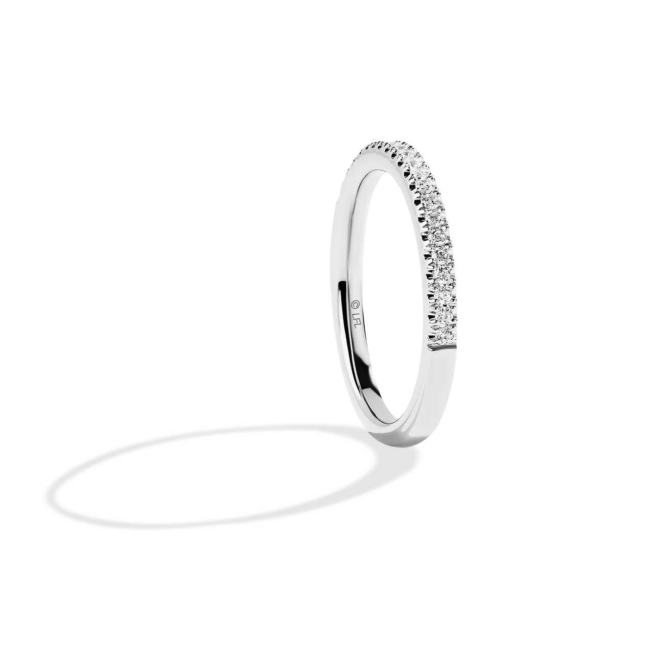 GUARDIANS OF LIGHT 1/5 CT.TW Diamond Wedding Band, 14K White Gold - Image 3