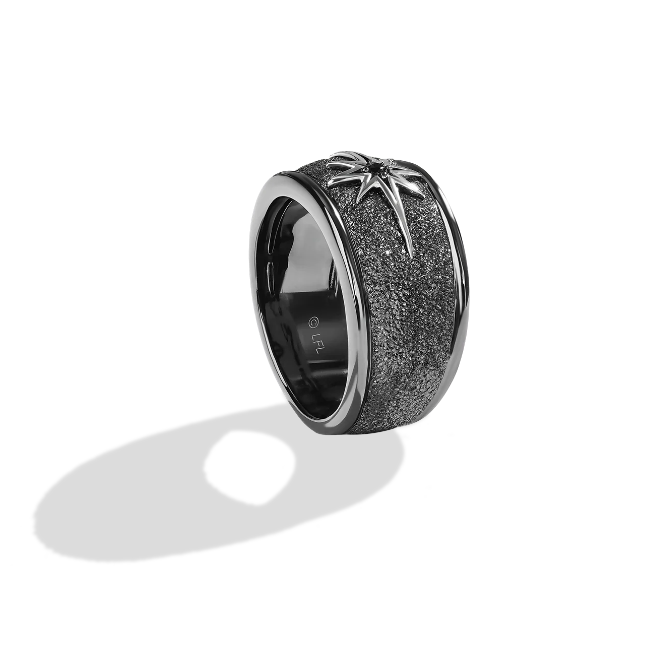 GUARDIANS OF LIGHT MEN'S RING Black Diamond Accent, Sterling Silver with Black Rhodium - Image 4