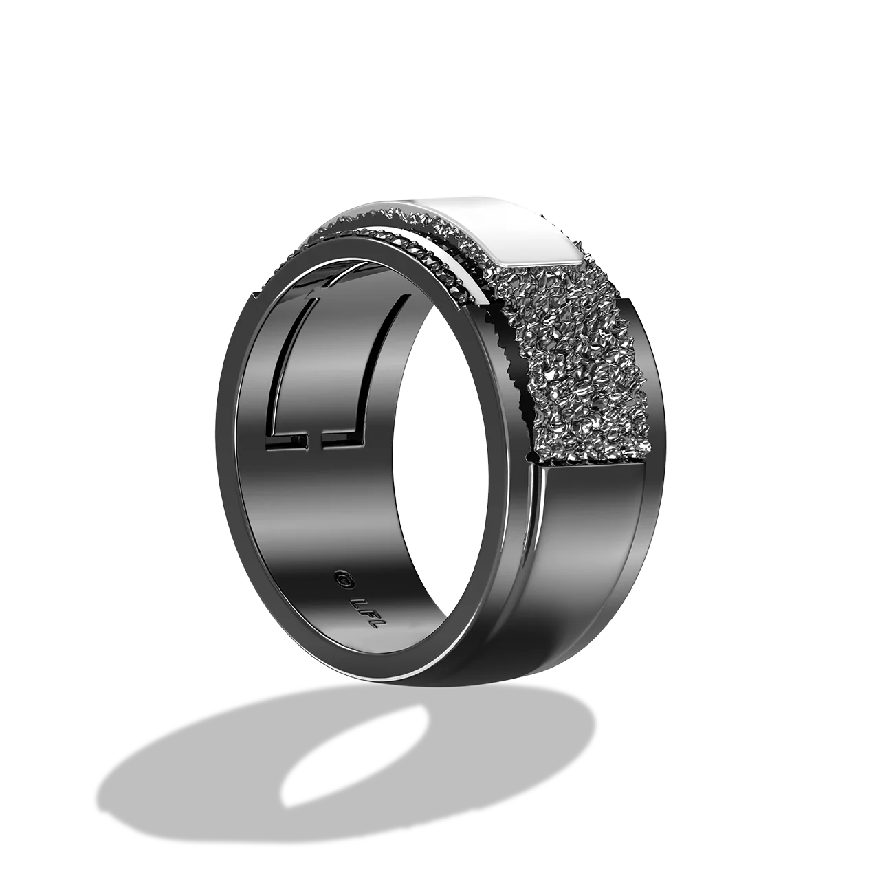 IN CARBONITE MEN'S RING 1/5 CT.TW Black Diamond, Sterling Silver with Black Rhodium - Image 2