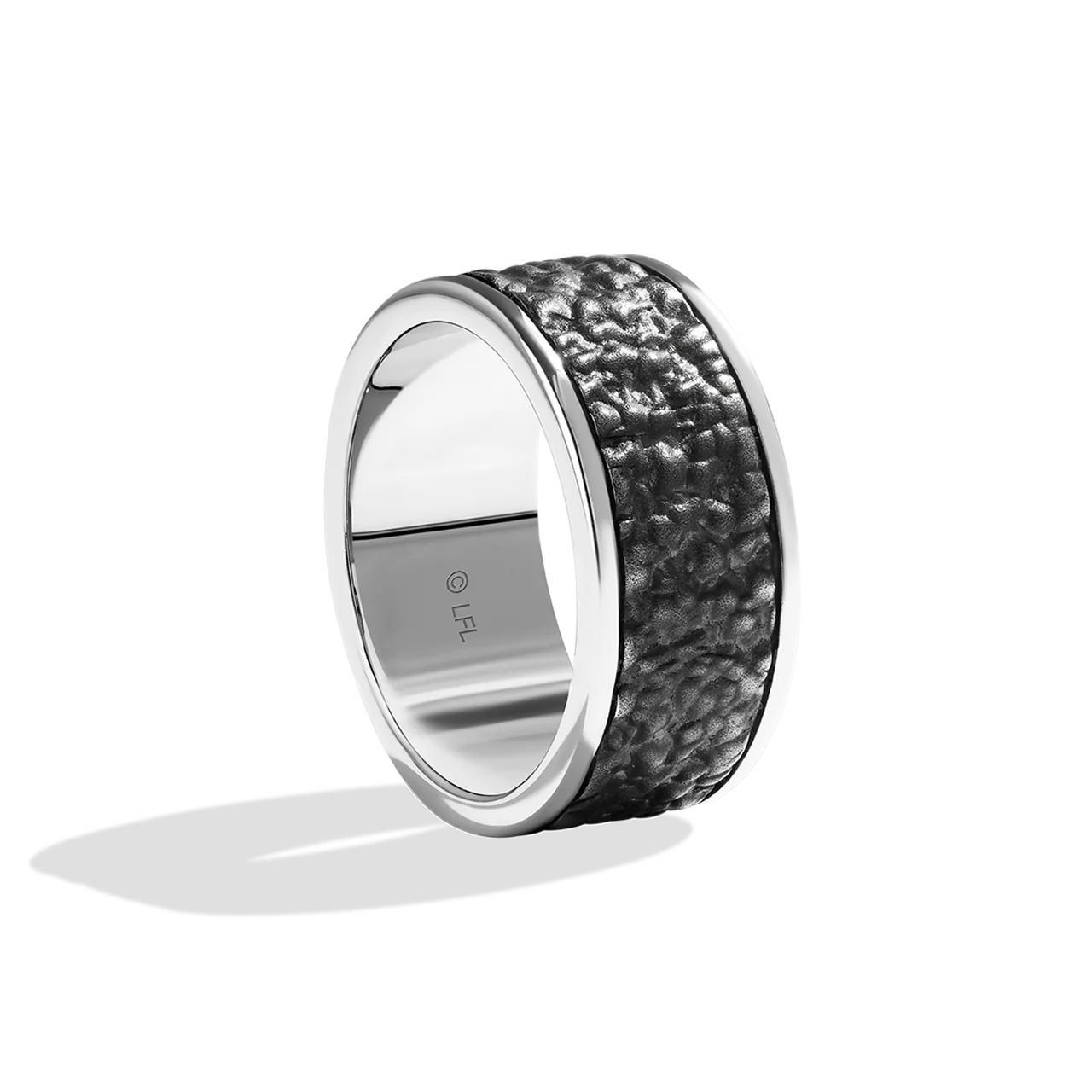 IN CARBONITE MEN'S RING Silver with Black Rhodium - Image 4