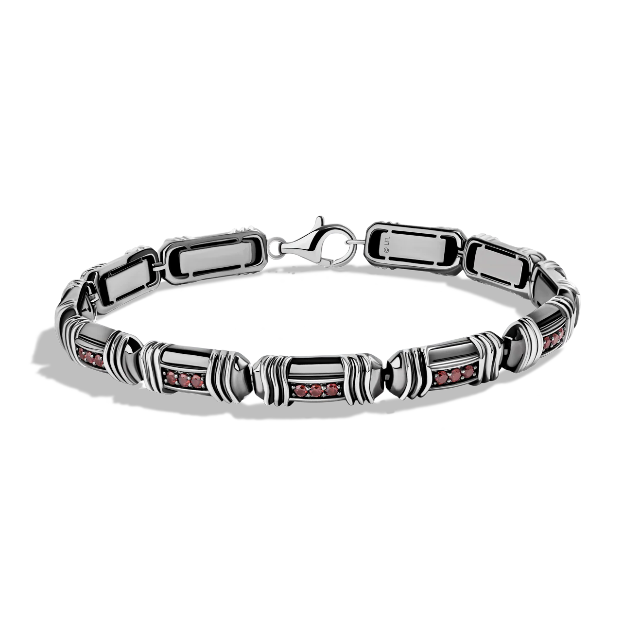 KYLO REN™  WOMEN'S BRACELET with Garnet in Sterling Silver with Black Rhodium