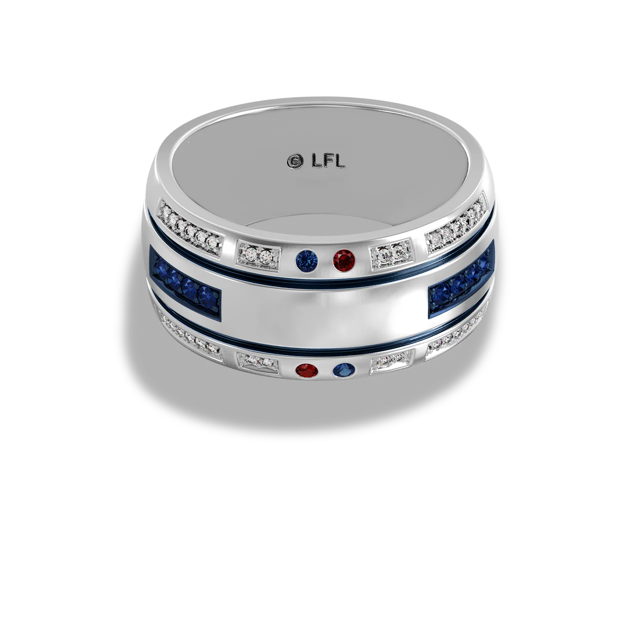 R2 SERIES MEN'S RING 1/10 CT.TW., Garnet, Sapphire, 10K - Image 3