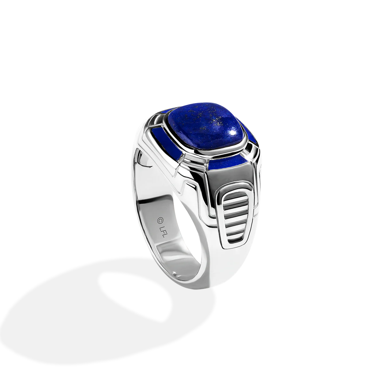 R2 SERIES MEN'S RING Lapis Gemstone Silver - Image 3