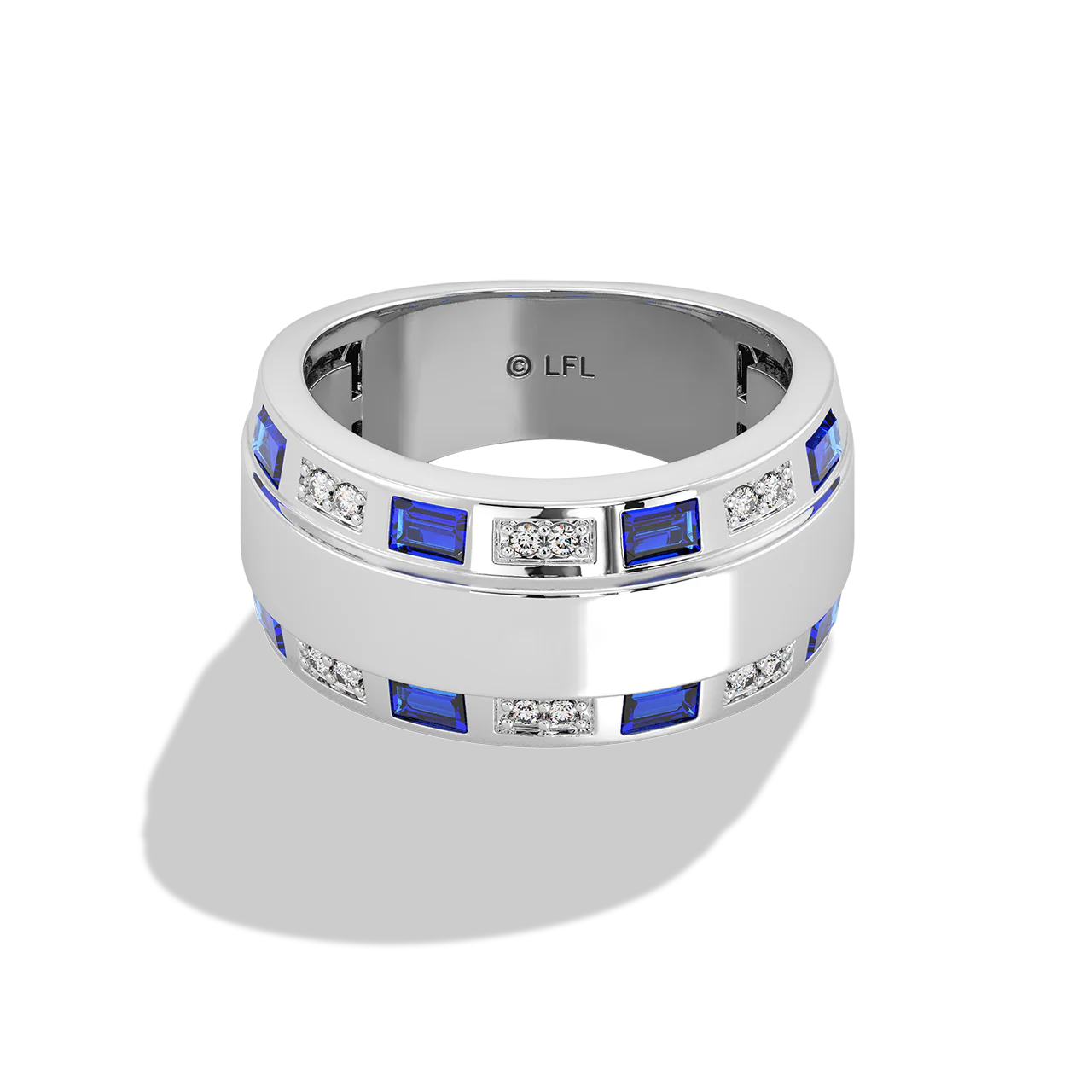 R2 SERIES WOMEN'S RING 1/10 CT.TW. Sapphire, Sterling Silver