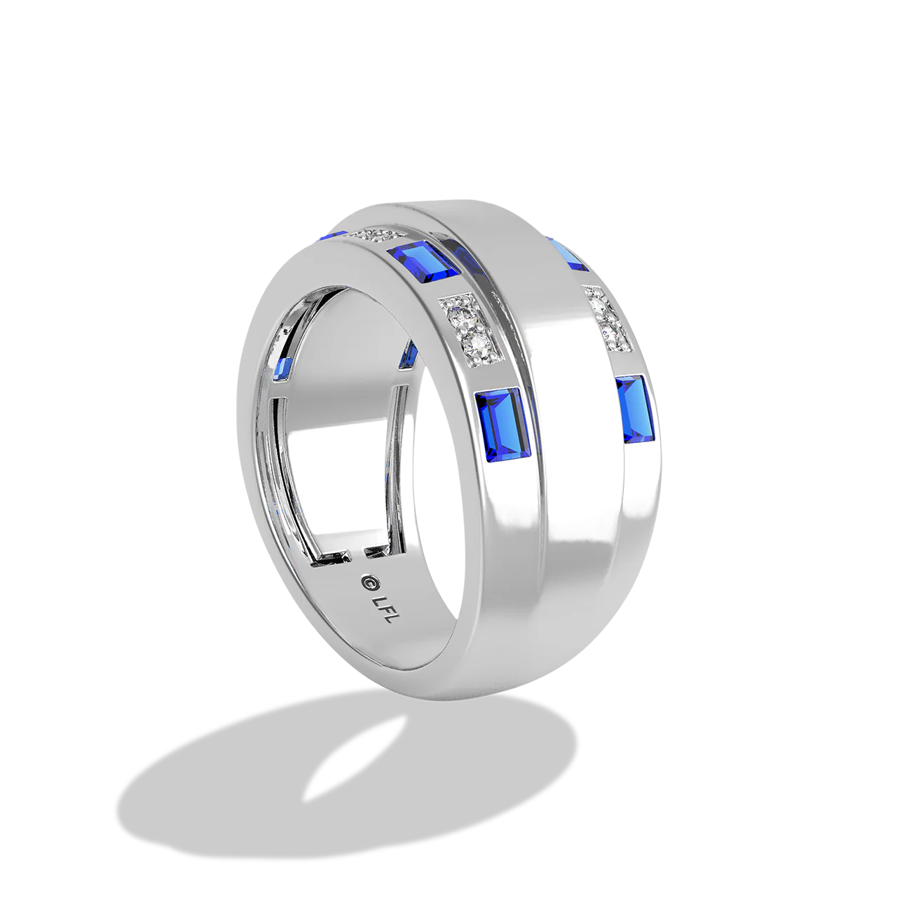 R2 SERIES WOMEN'S RING 1/10 CT.TW. Sapphire, Sterling Silver - Image 2