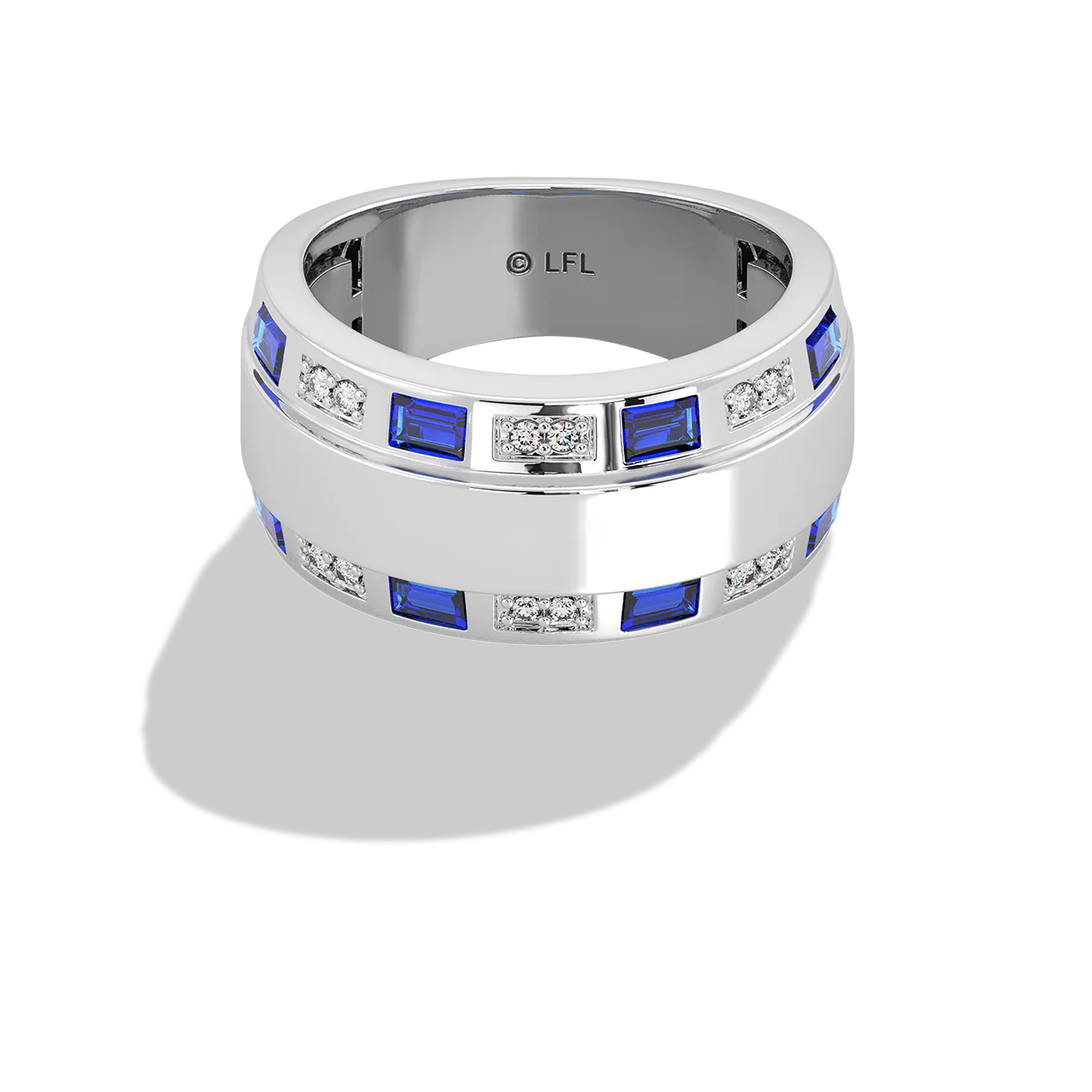 R2 SERIES WOMEN'S RING 1/10 CT.TW. Sapphire, Sterling Silver - Image 3