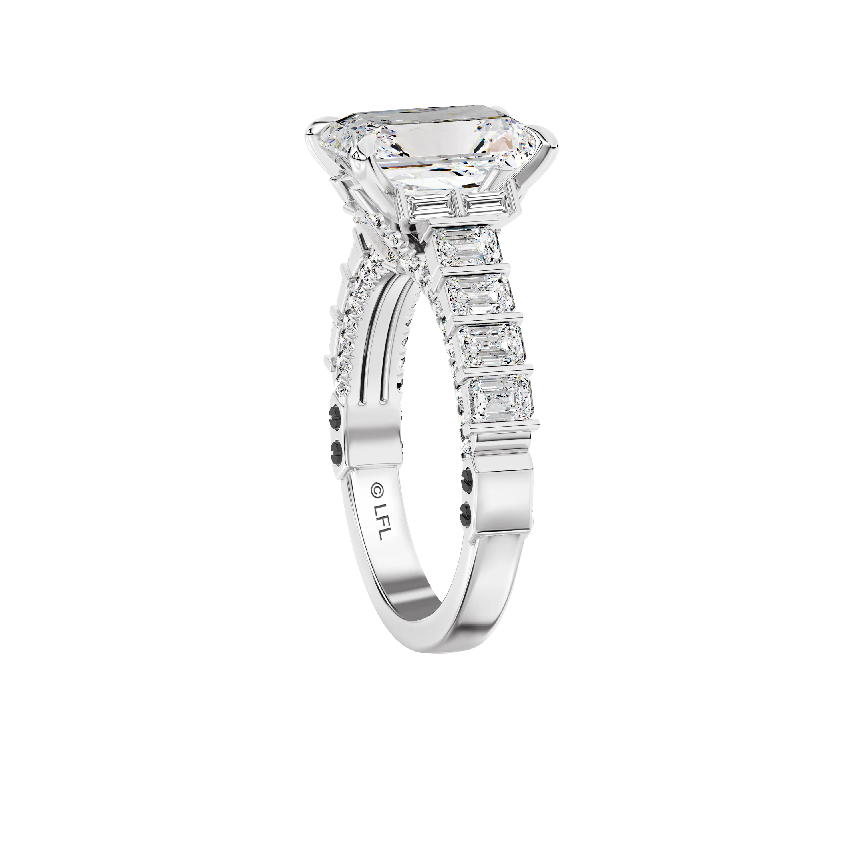 GALAXY STAR LAB GROWN DIAMONDS MILLENNIUM FALCON™ Engagement Ring in 14K Gold - Image 3