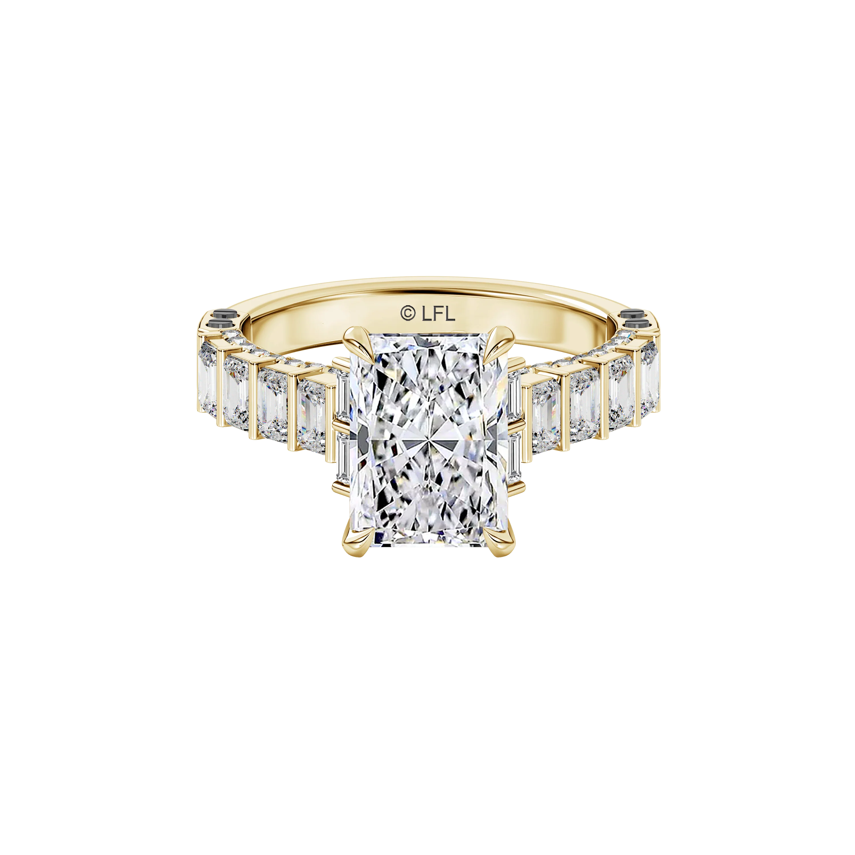 GALAXY STAR LAB GROWN DIAMONDS MILLENNIUM FALCON™ Engagement Ring in 14K Gold - Image 4