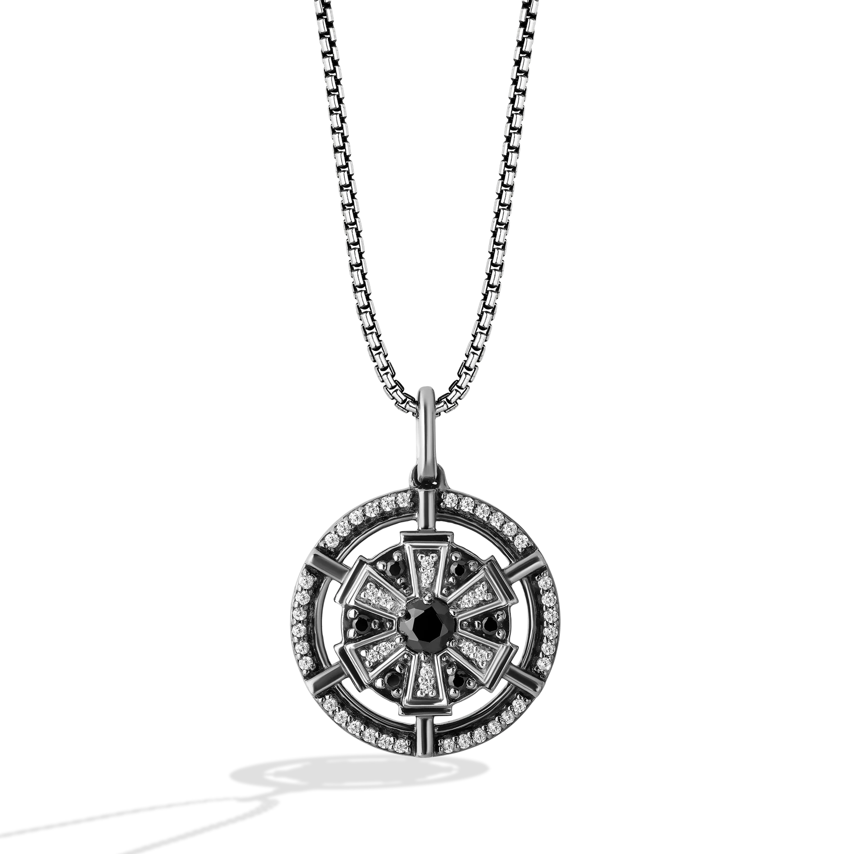 THE IMPERIAL WOMEN'S PENDANT 1/4 CT.TW. Black and White Diamonds Silver