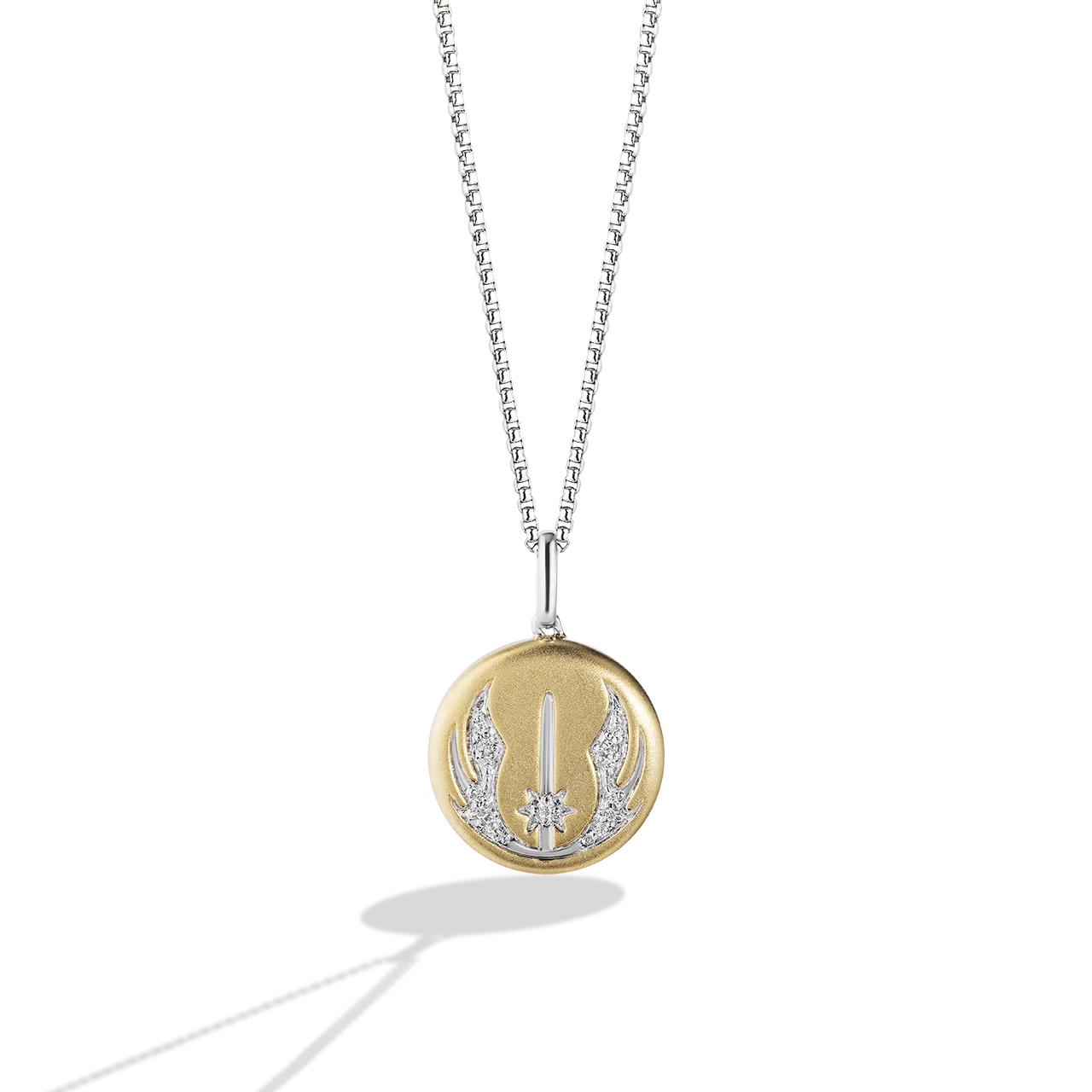 THE JEDI™ ORDER WOMEN'S PENDANT Diamond Accent, Sterling Silver and 10K Yellow Gold