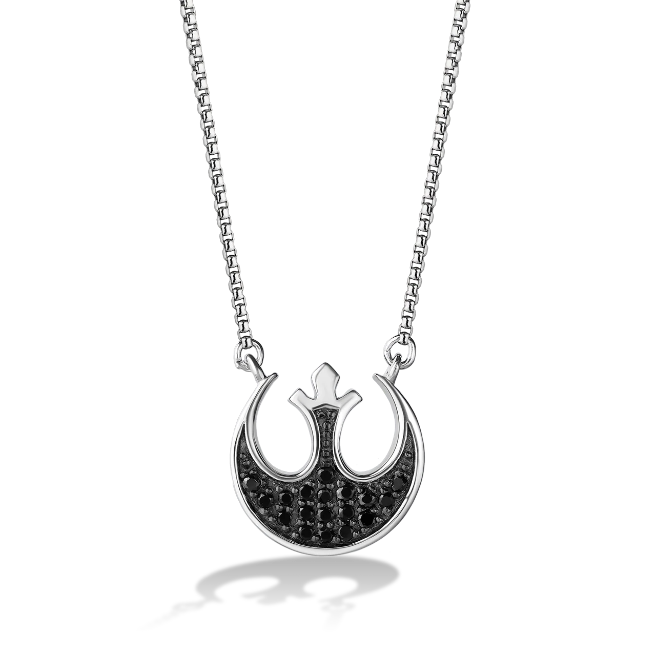 THE REBEL WOMEN'S PENDANT 1/4 CT.TW. Black Diamonds Silver