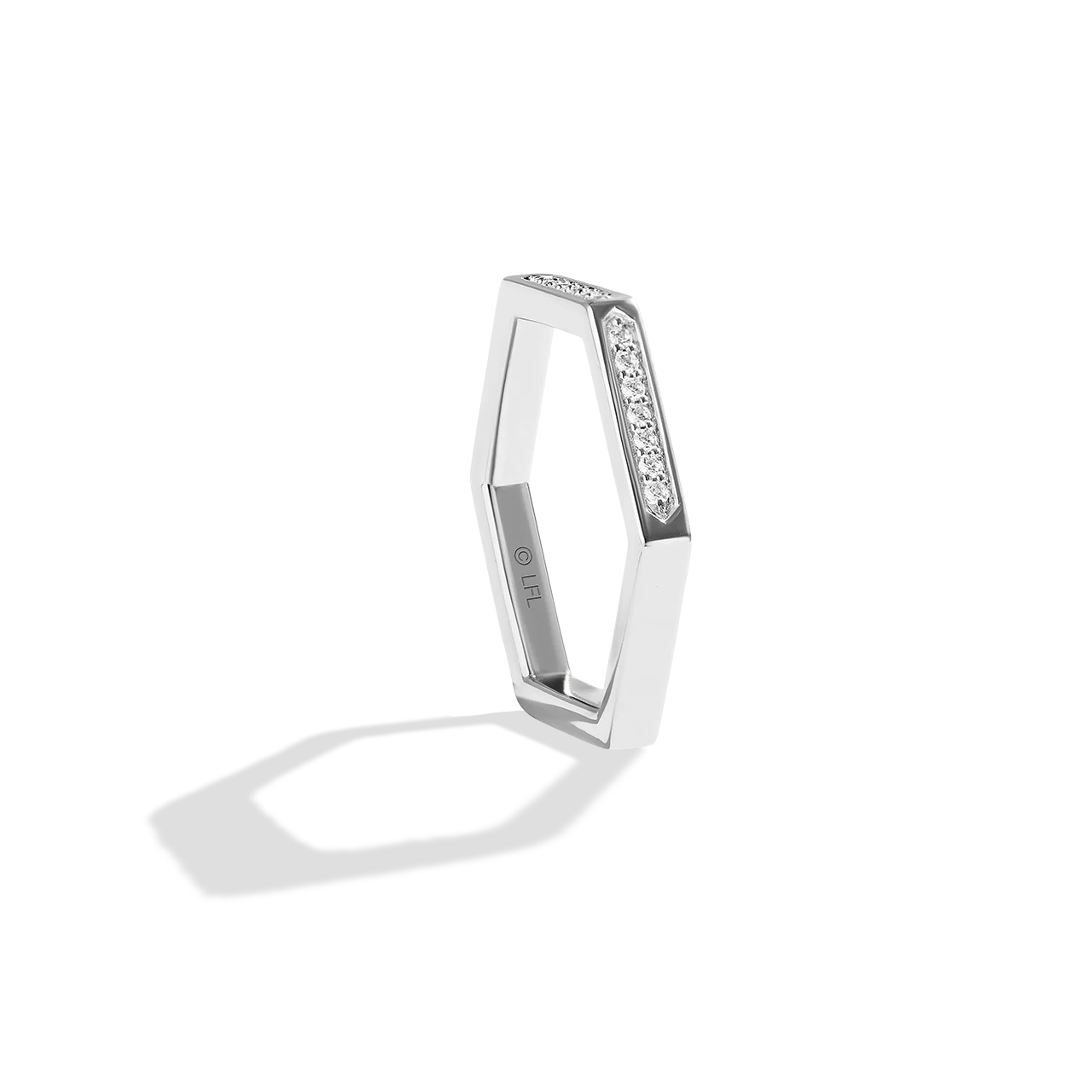 THE TIE FIGHTER WOMEN'S RING 1/10 CT.TW. Diamonds, Sterling Silver - Image 2