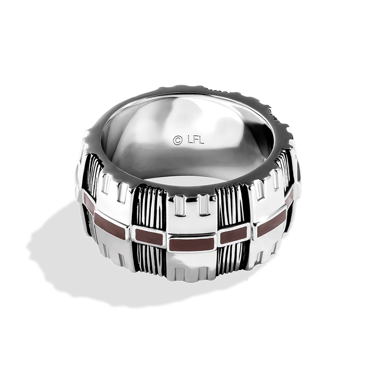THE WOOKIEE MEN'S RING Enamel Silver and Black Rhodium