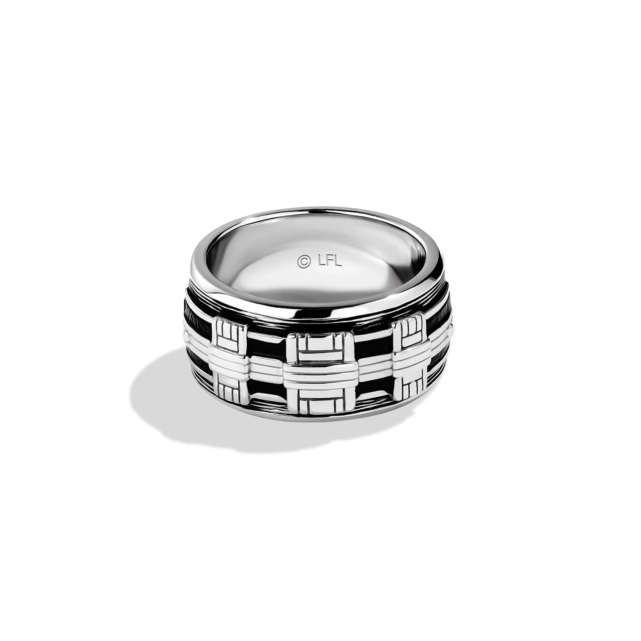 THE WOOKIEE MEN'S RING Silver and Black Rhodium