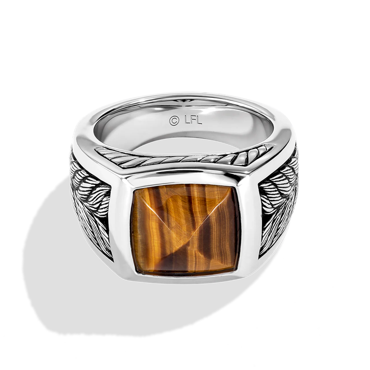 THE WOOKIEE MEN'S RING Tiger Eye Gemstone Silver