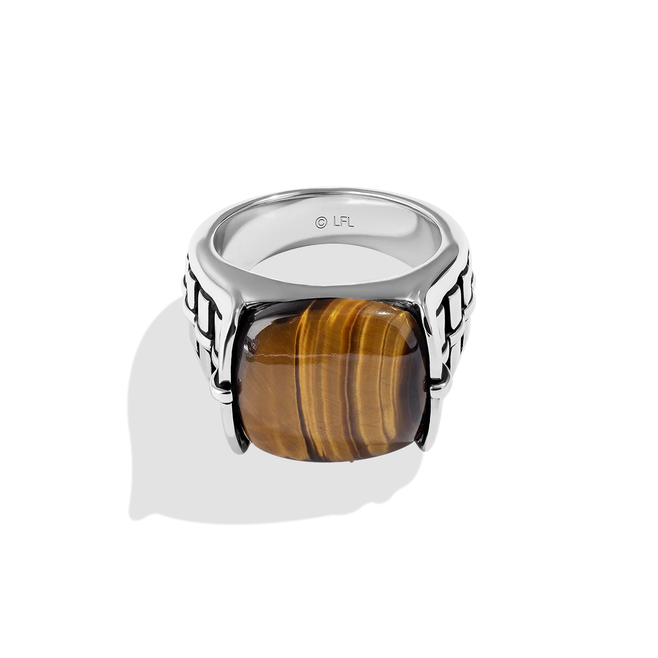 THE WOOKIEE MEN'S RING Tiger Eye Gemstone Silver